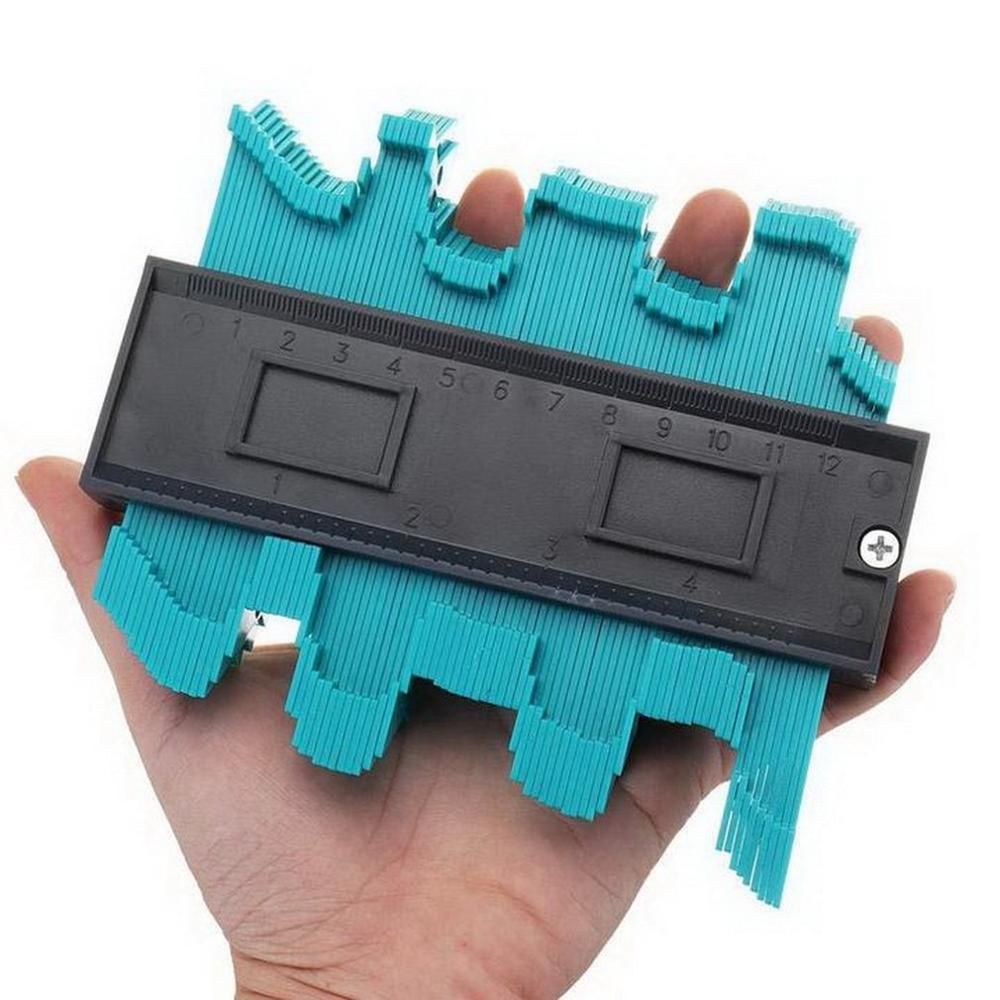 Irregular Contour Arc Gauge Profilometer Rule Copying Ruler Multifunctional Woodworking Tools Radian Scale: Blue
