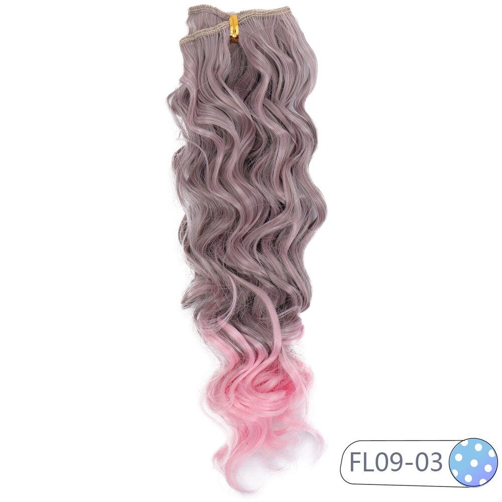 Cataleya Very Beautiful Bjd Doll Curly Wigs DIY High Temperature Fiber 25*100cm Hair 15 Color: FL14-03