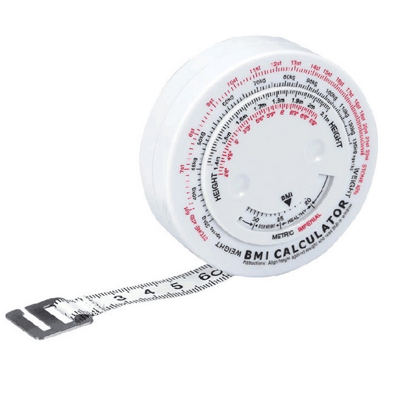 1 Pcs 150 Cm Bmi Body Mass Index Intrekbare Tape Voor Dieet Gewichtsverlies Meetlint & Calculator Houden uw Schoonheid Body Heerser