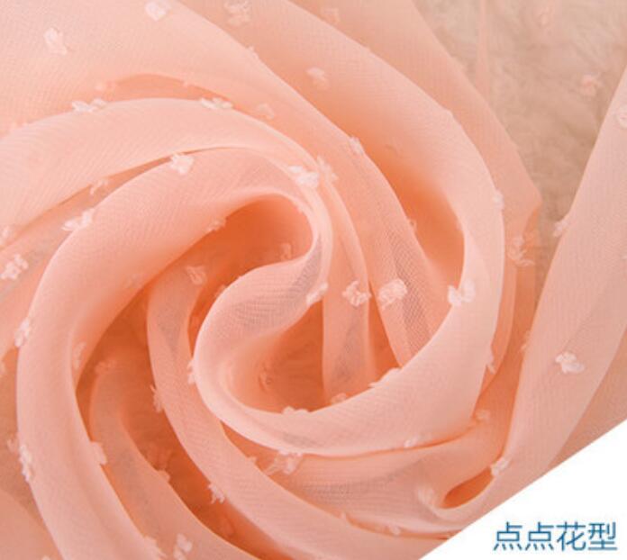 Cosplay kjole chiffon swissdot solid polkaprikket kjole stof swiss prikket chiffon stof kjole materiale: 2