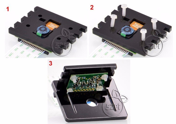 Adjustable Raspberry Pi Camera Mounting Bracket Camera Mount Black Acrylic Camera Bracket