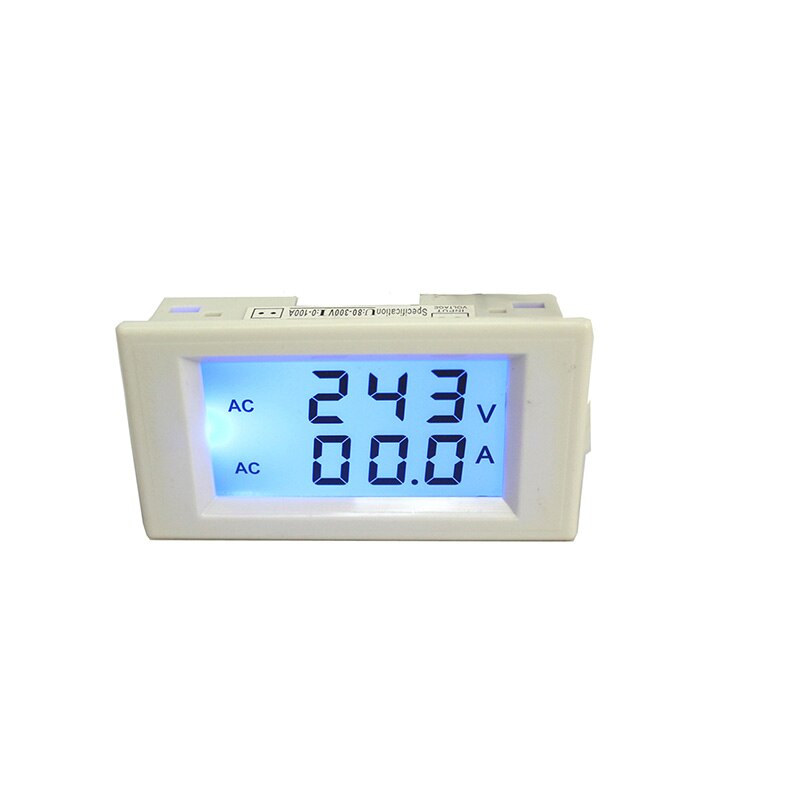 Dual Display Ac 100V-300V Voltmeter Ampèremeter Lcd Digitale Volt Amp Panel Meter Voltage Ampermeter 110V 220V