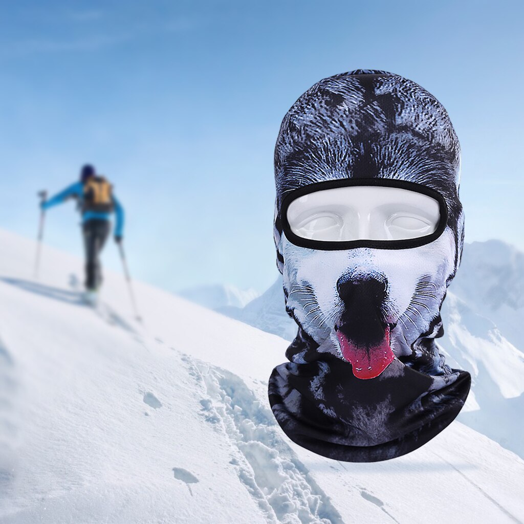 3D Cycling Ski Hat Balaclava Animal Full Face Cover Snow Gear Outdoor Soft