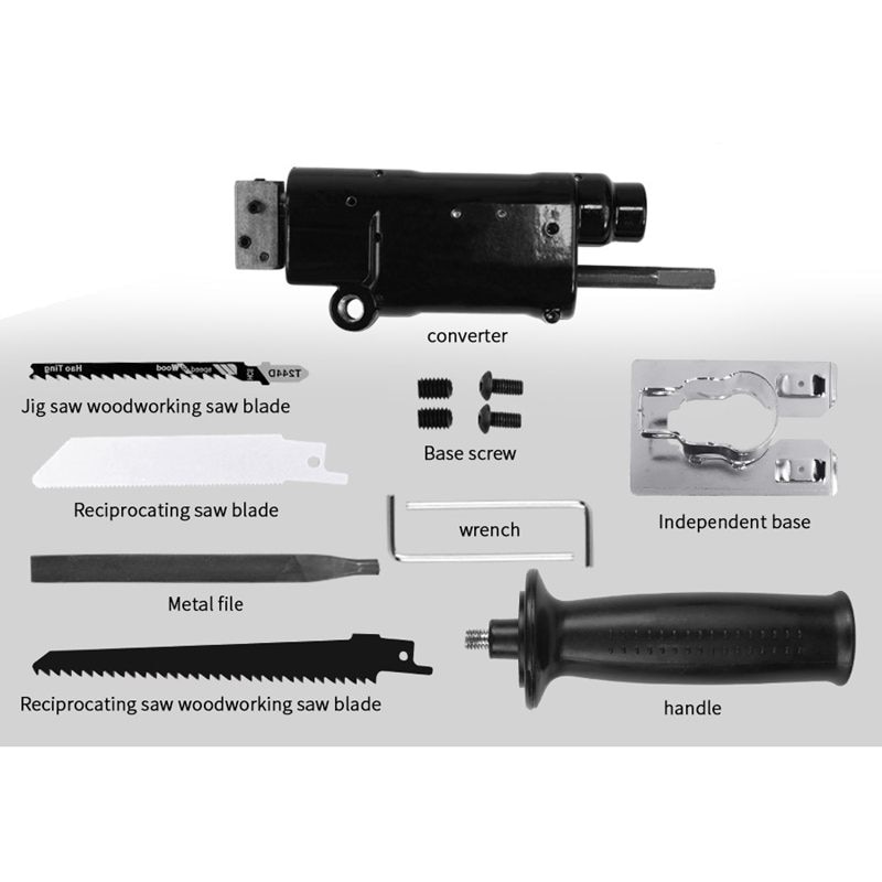 Reciprocating Saw Attachment Change Electric Drill Into Reciprocating Saw Jig Saw Metal File For Wood Metal Cutting Saw Kit