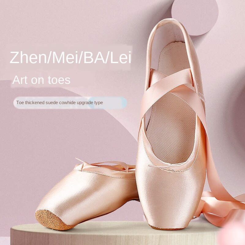 Ballet Dance Shoes Child and Adult Ballet Pointe Dance Shoes with Ribbons Shoes Woman Zapatos Mujer Sneakers Women
