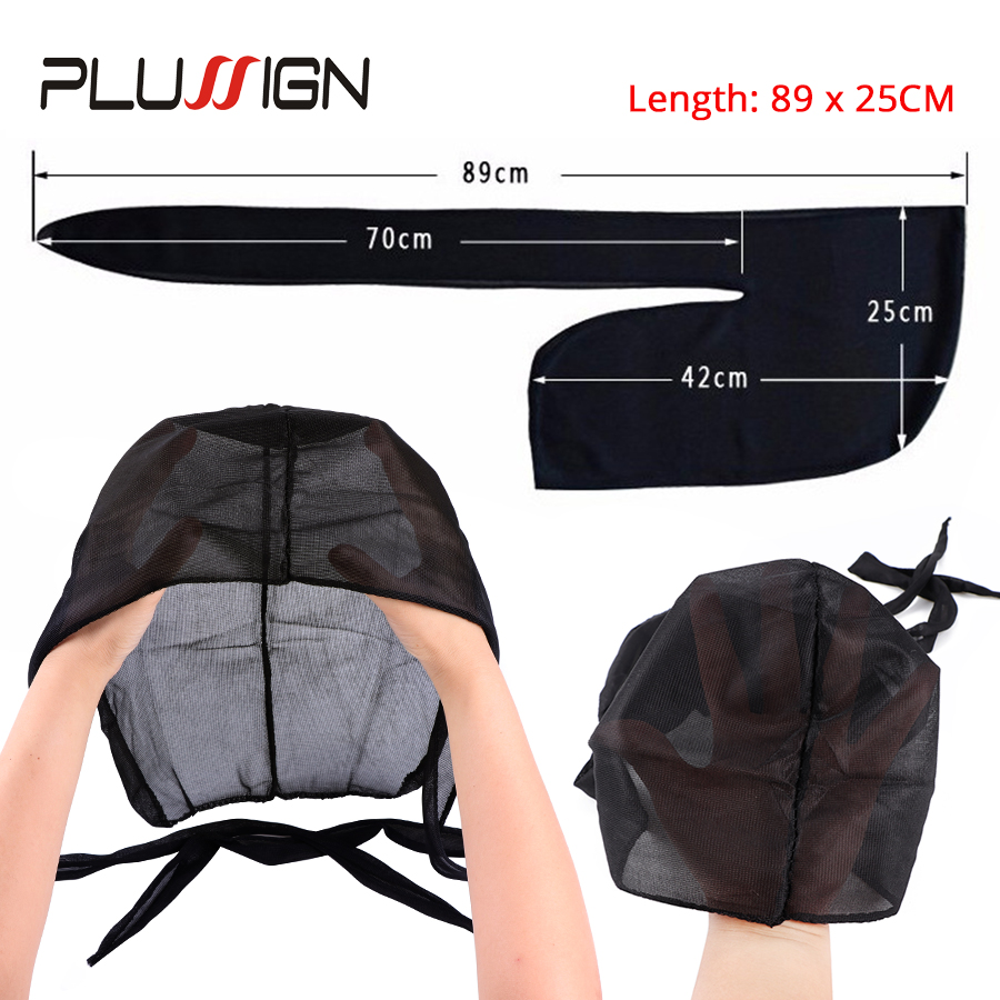 Plussign-Bandana brillante para hombre, du-rag turbante, diadema de pirata, accesorios para el cabello