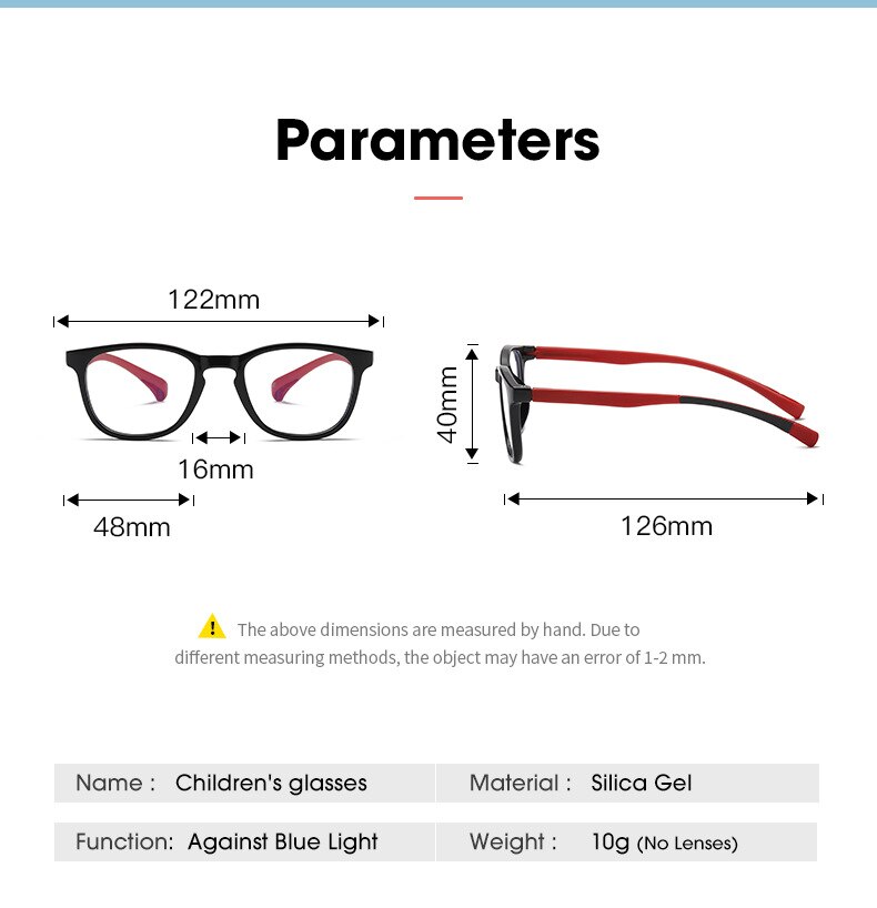 Simvey Silicone Kids Anti Blue Light Glasses Classic Boy Girls Square Computer Glasses Anti Eye Strain Headache Gaming Glasses