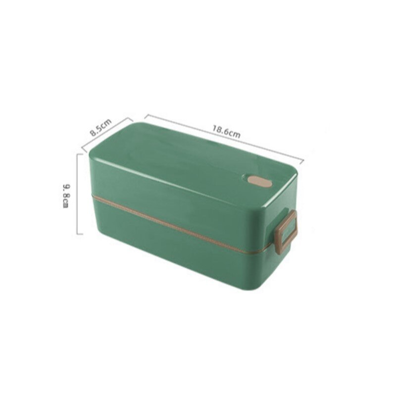 Keuken Koelkast Voedsel Vers Houden Doos Dubbele Laag Lunch Box Bento Box Plastic Kantoor Magnetron Lunchbox Verzegelde Servies