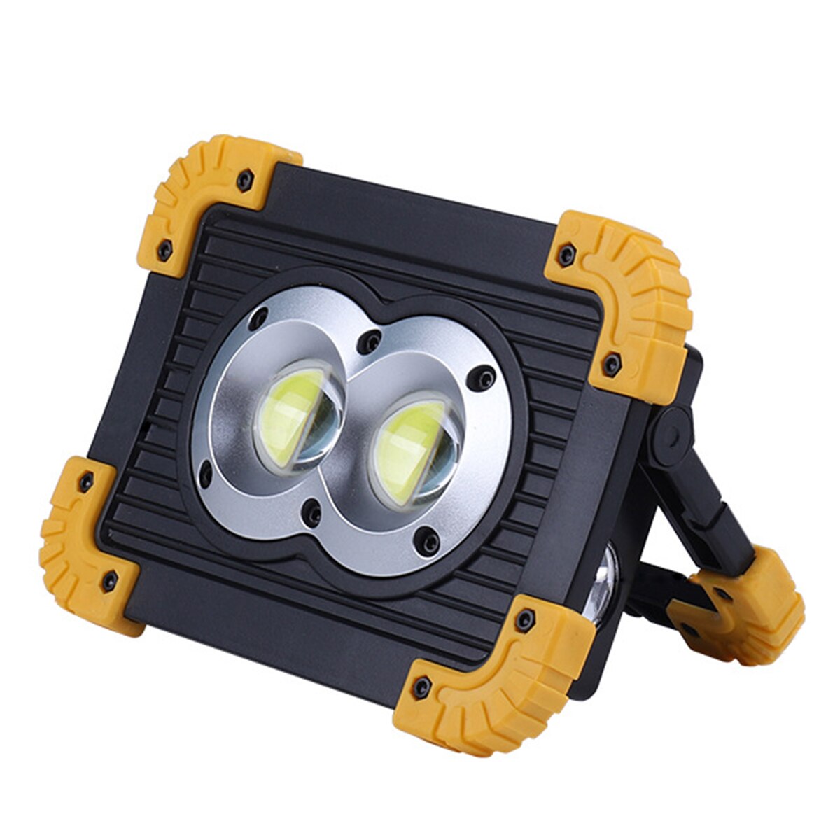 100W foco Led portátil 30000lm luz Led de trabajo súper brillante recargable para Camping al aire libre lámpara Led linterna por 18650: A / NO Battery