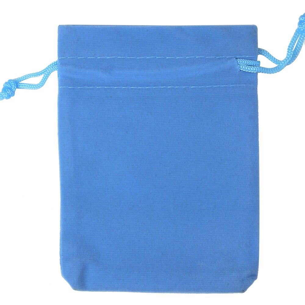 25pcs/bag 9x12cm Jewelry Packaging Velvet Bag Wedding Bags & Pouches: Sky Blue