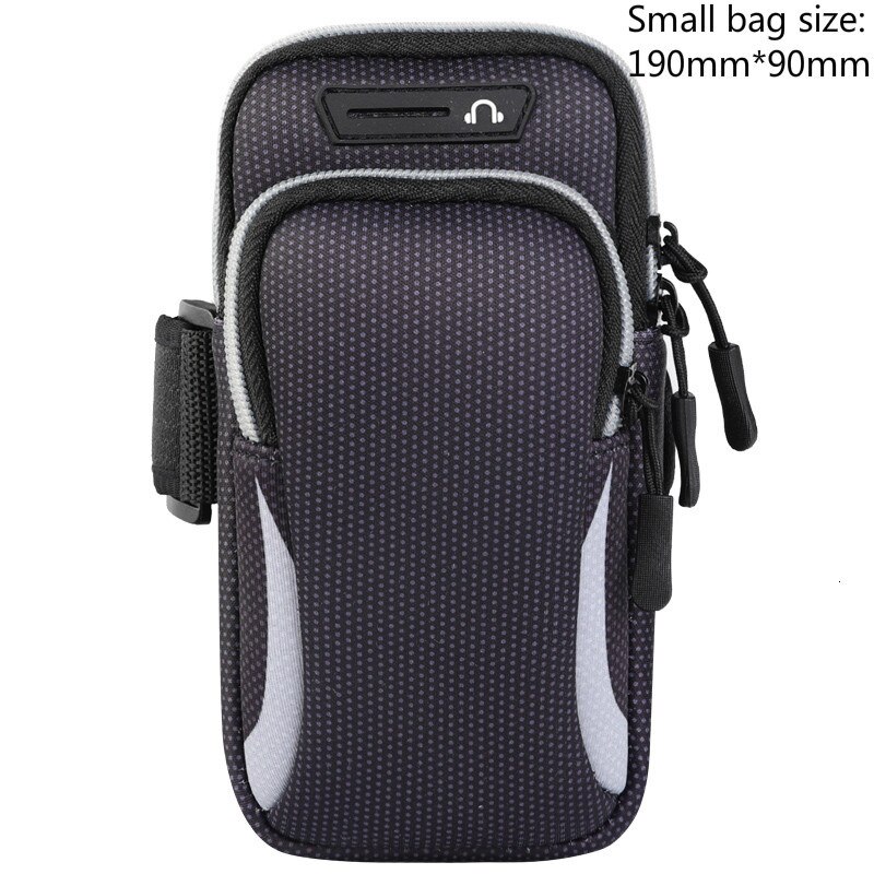 Wrist Arm Band Bag Universal for Mobile iPhone 13 with 6.5&quot; 7.2 inch Breathable Mesh Waterproof Sports Armband Phone Case: grey6.5