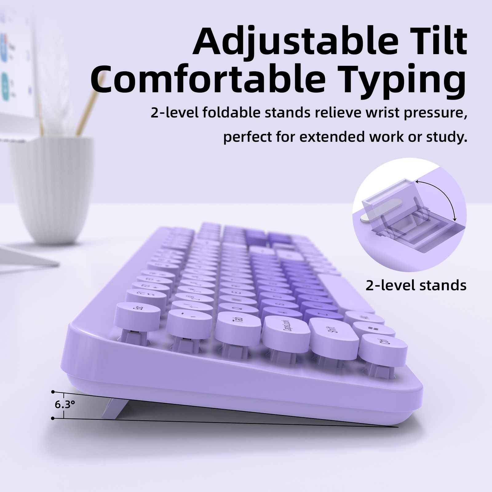 104-Tasten-Membrantastatur, viele Arten von bunten Beleuchtung, LED, weiße Hintergrundbeleuchtung, Gaming und Büro für Windows- und iOS-Systeme