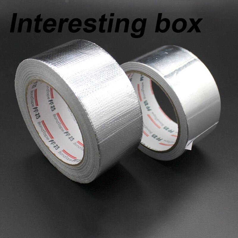 Aluminiumfolie Tape Diy Glasvezel Aluminiumfolie Antivries Adhesive Zilver Glossy Aluminium Papier Zelfklevend Papier