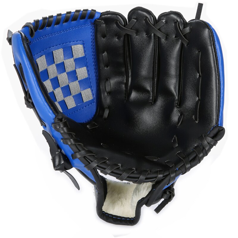 Luxe Lederen Honkbal Handschoen Rechterhand Apparatuur Pro Honkbal Handschoenen Trainning Apparatuur Guante Baseball Sportkleding BY50BQ: Blauw