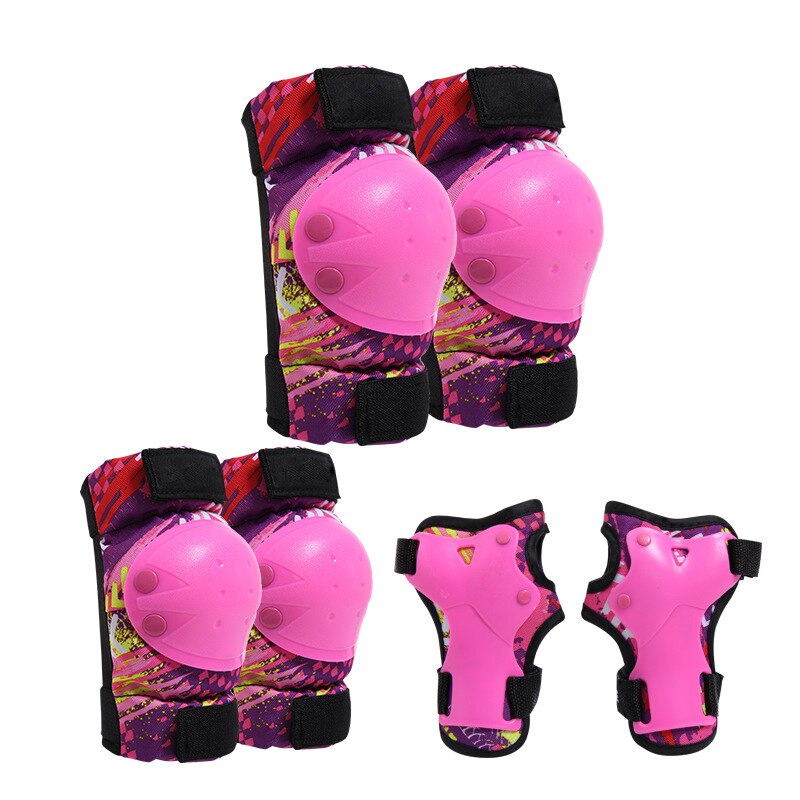 6 unids/set para niños, equipo protector de rodilla para deportes al aire libre, coderas, protectores de muñeca para montar, protección de seguridad para patinaje sobre ruedas: B