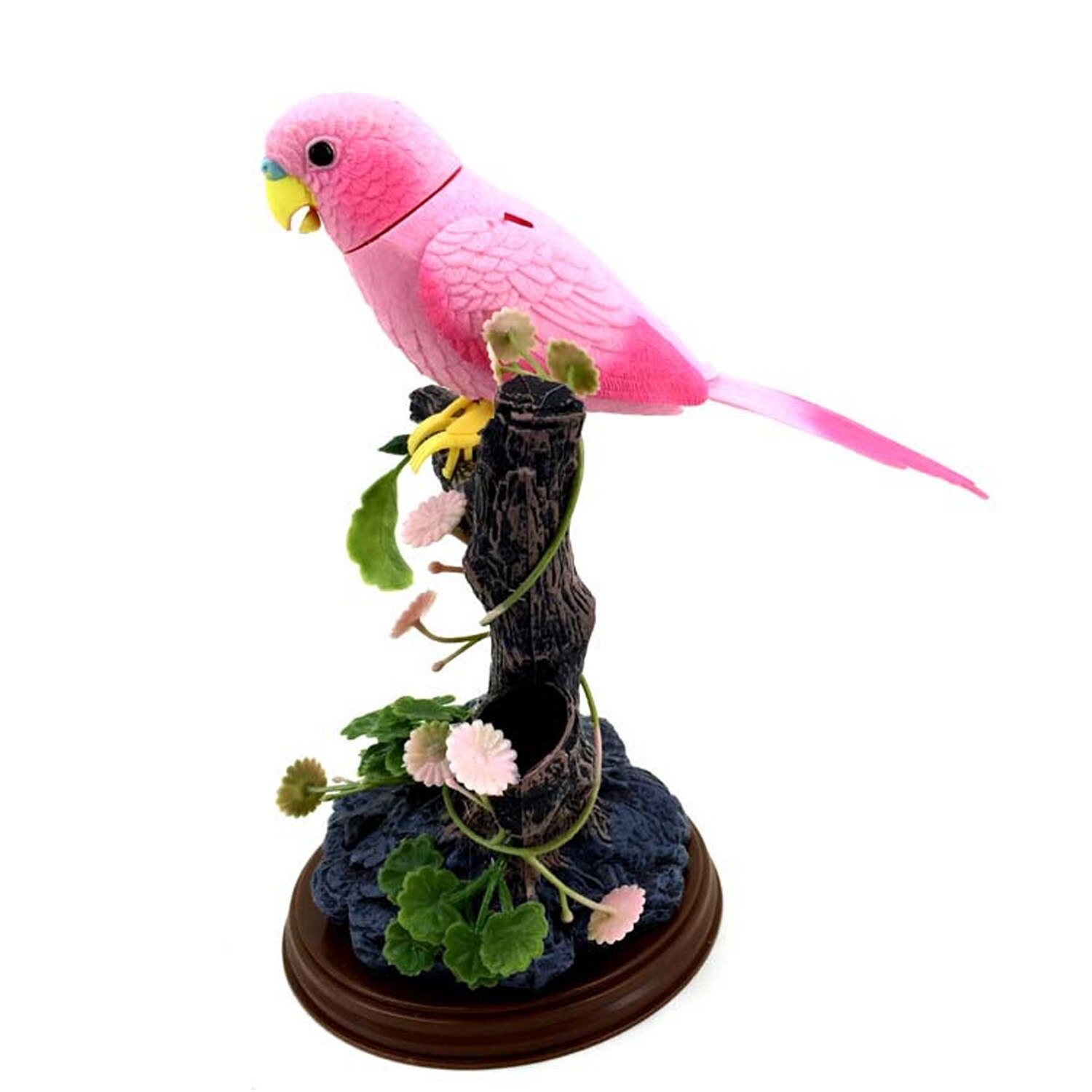 Śliczne głos kontrola dźwięku mówiący ptak elektroniczny zwierzak powtarzając papuga ołówek uchwyt pojemnik biuro w domu dekoracja stołu