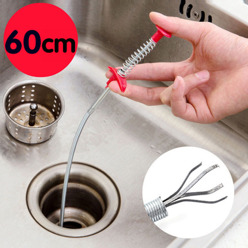 60cm fjäderrör muddringsverktyg dräneringsorm avloppsrengöringspinnar täppborttagningsmedel rengöringsverktyg hushåll för diskbänk