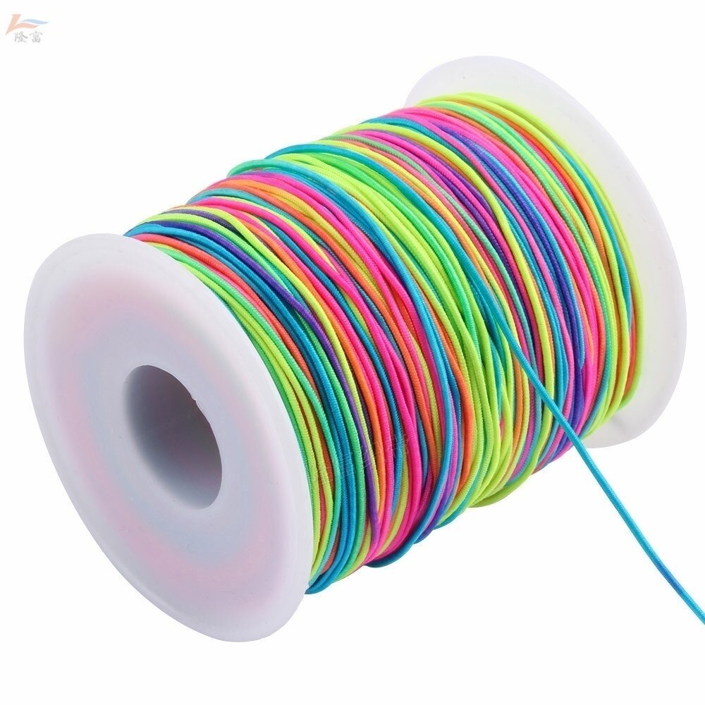Diy 1.0/1.2/1.5Mm Dikte Zeven Kleur Kern Bedekt Lijn Ronde Hoge Elastische Naaien Stretch Touw Band