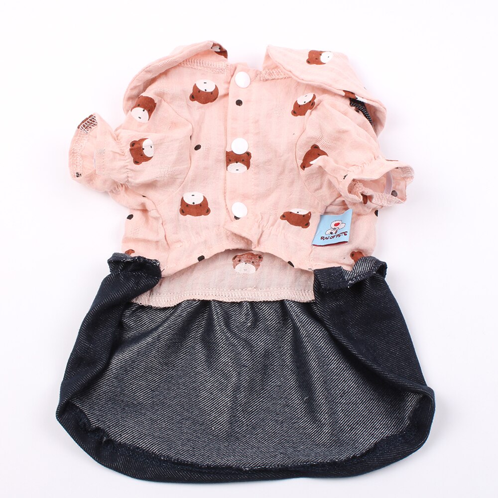 Hond Pet Dress Shirt Beren Bloemen Kat Puppy T-shirt Lente Zomer Kleding Kleding