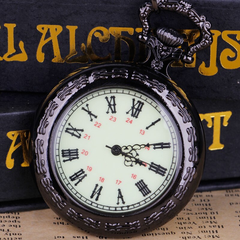 Vintage Quartz Pocket Watch Flip Fob Womens Mens Watch With Chain Roman Number Best