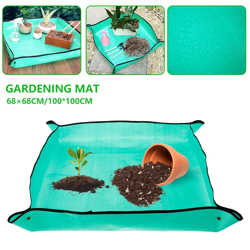 100cm Planting Mat PE Gardening Mat Green Gardening Pad Plant Balcony Super Light Reusable Waterproof Foldable Flower Mat