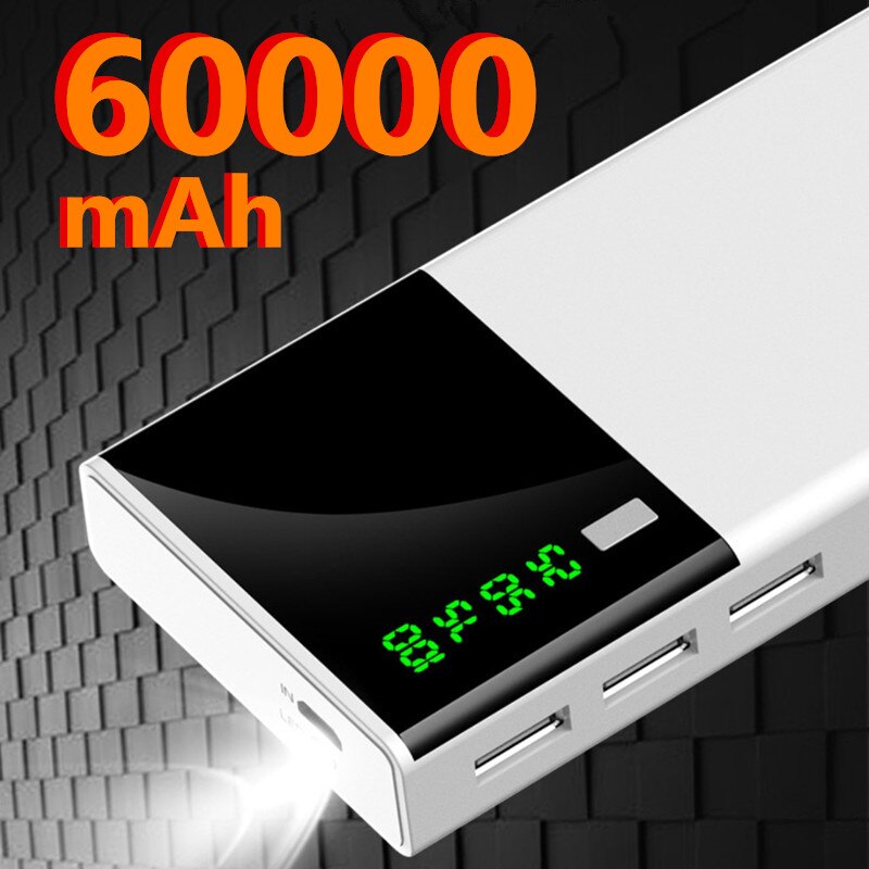 60000 Mah Power Bank Draagbare Opladen Poverbank Mobiele Telefoon Externe Batterij Oplader Powerbank 60000 Mah Voor Xiaomi Mi Iphonex