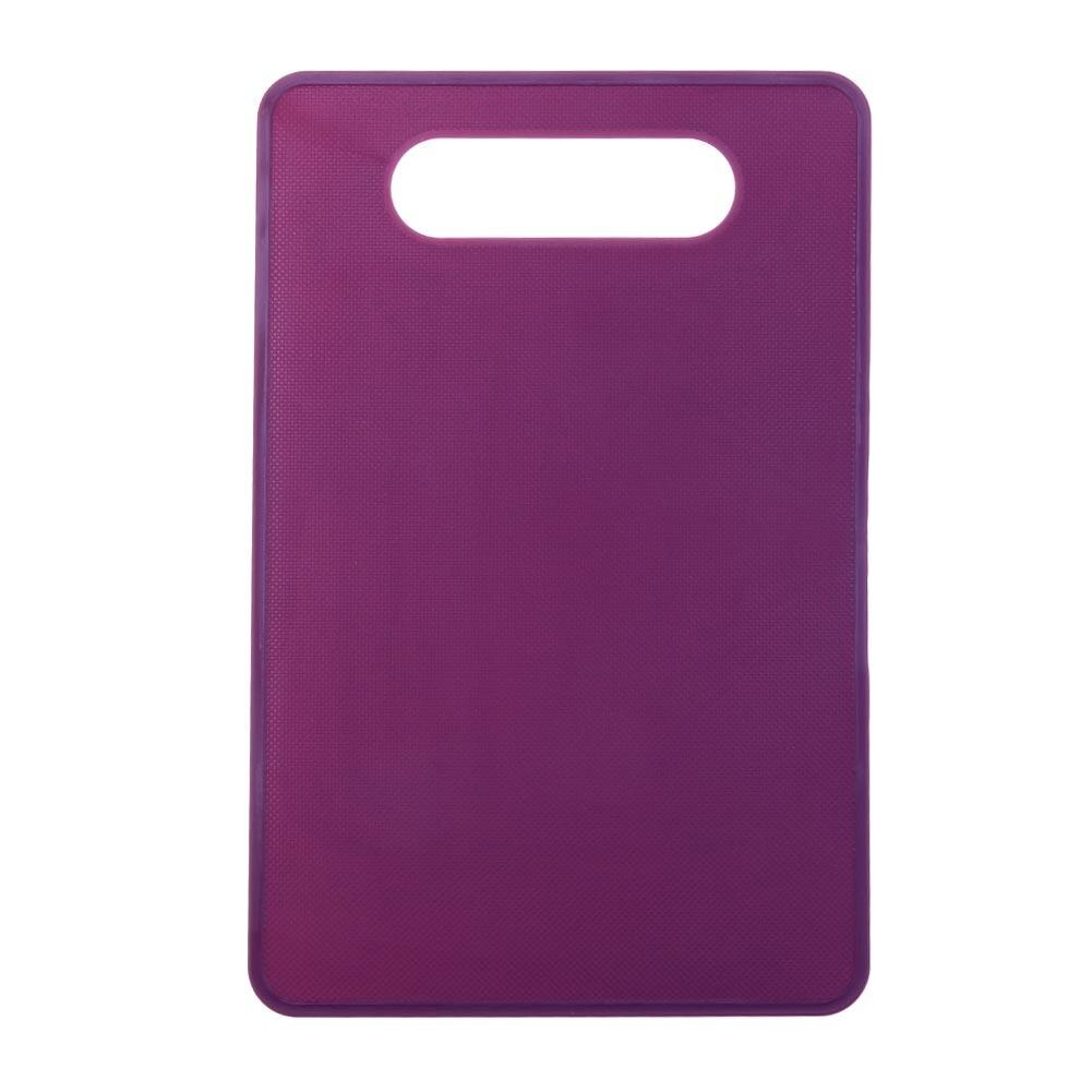 Plastic Non Slip Anti Bacterium Cutting Board Food Slice Cut Chopping Block: Purple 