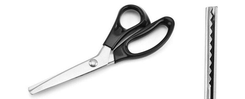 Zig Zag Cut Scissors For Sewing Tailor Dressmaking Scissors Shear Pinking Leather Craft Fabric Cutting Blade Cloth DIY Handmade: Dark Grey