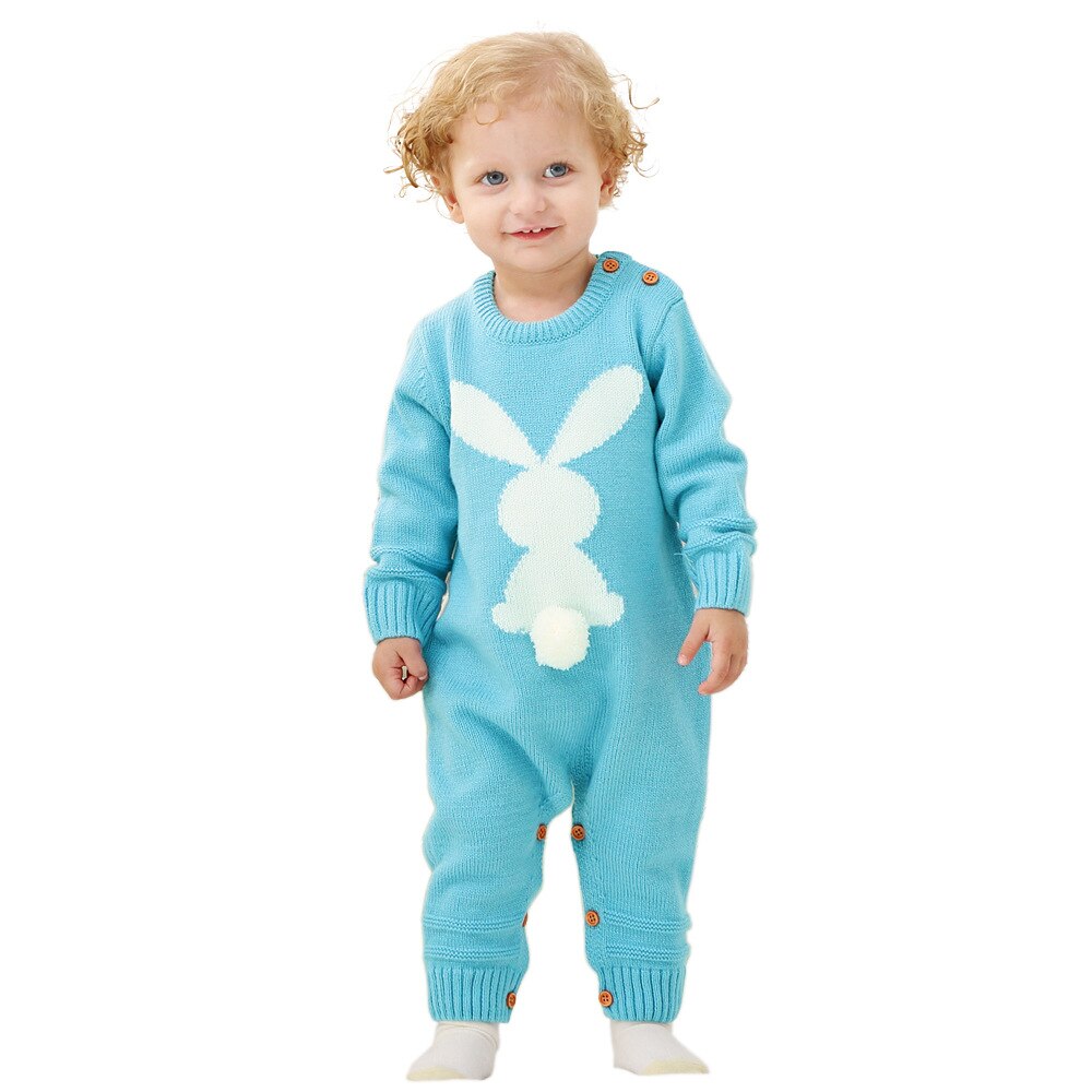 Baby Rompers Clothes Newborn Candy Color Knitted Toddler Kids Girls Jumpsuits Long Sleeve Infant Boys Overalls Children Outfits