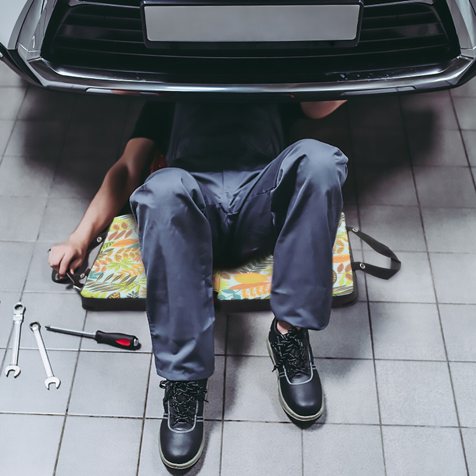 1pc gartenkniekissen aus memory-schaumstoff, kniepolster für camping, autoreparatur, kniematte