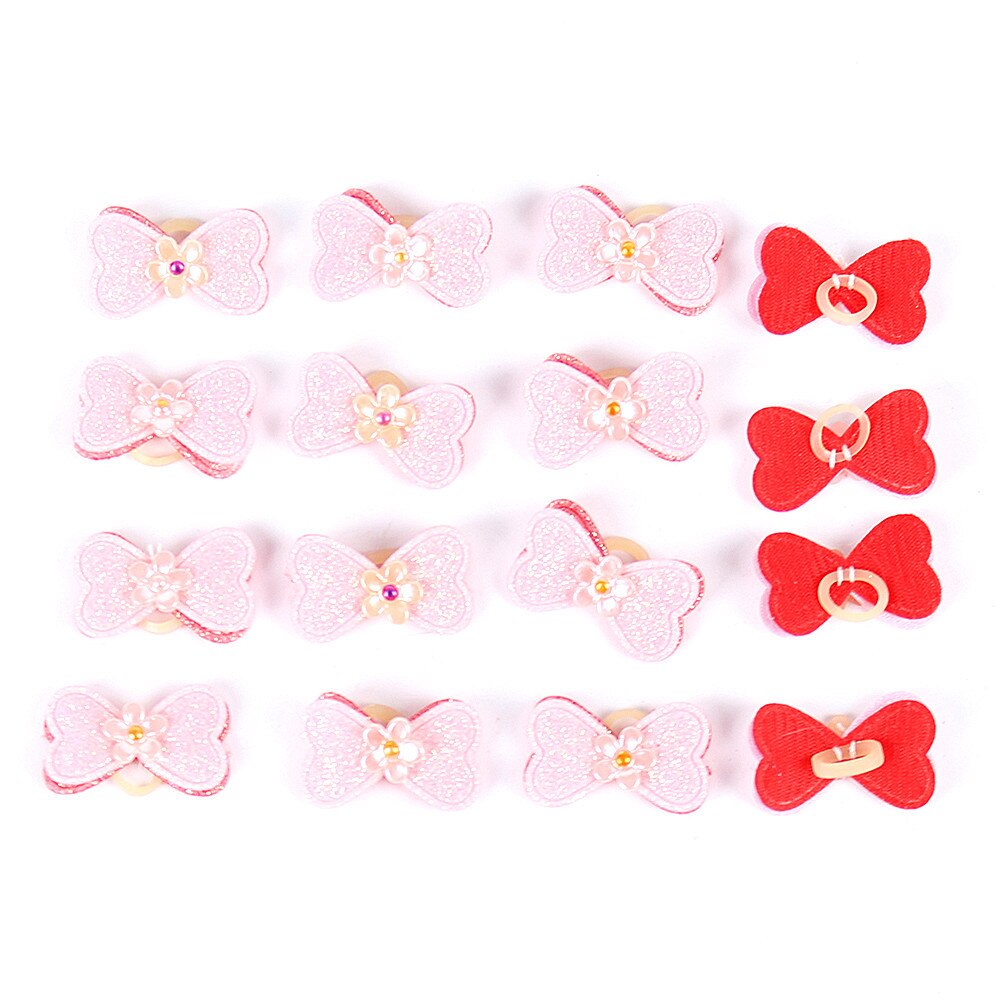 12Pcs Pet Bows Hond Haar Strikken Voor Puppy Yorkshirk Kleine Honden Haaraccessoires Grooming Bows Elastiekjes Hond Bows dierbenodigdheden: AI-21032404C5