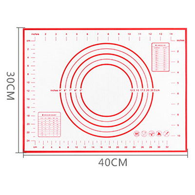 40*30cm silikone bagemåtter plade dej non-stick maker holder wienerbrød køkken gadgets kogegrej bagegrej værktøj  fy0208: 40 x 30cm rød
