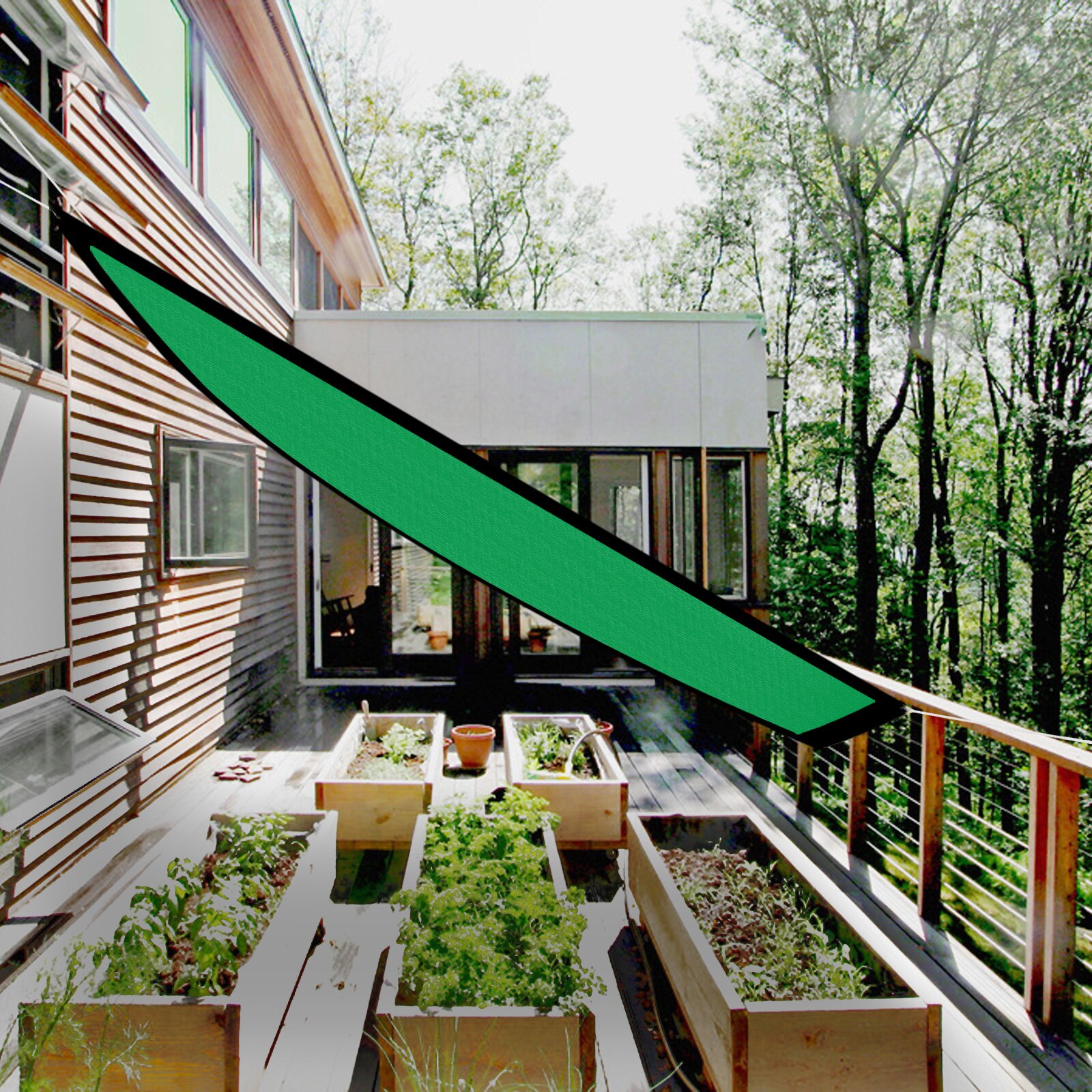 2x3m 3x4m Canopy Awning for Patio Garden Anti-UV Screen Plant Greenhouse Cover Sunblock Shading Cloth Net Sun Shade Sail