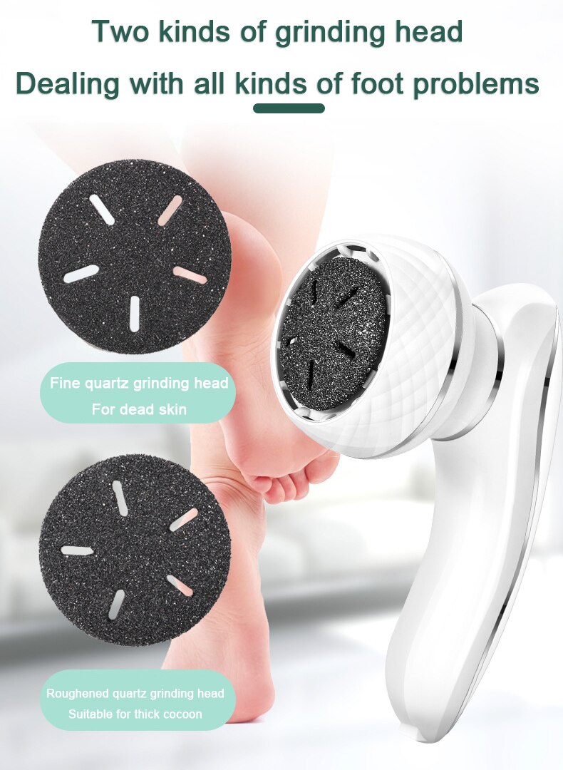 Elektryczny pilnik robić stóp skrobaczka robić pięt urządzenie robić Pedicure szlifierka Vaccum usuwanie martwego naskórka czysty Skórka akumulator pielęgnacja stóp narzędzie