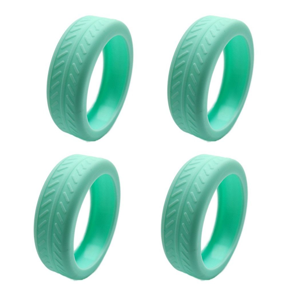 4/8Pcs Silikon Gepäck Räder Schutz Koffer Teile Achsen Reduzieren Rad Tragen Koffer Räder Schutz Abdeckung: Black
