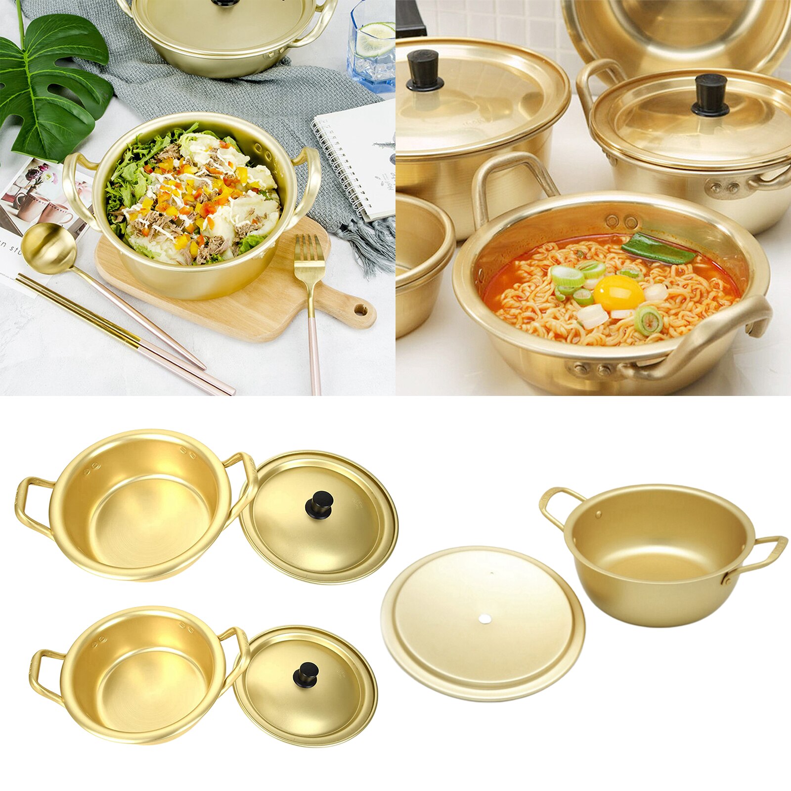 Koreaanse Noodle Ramen Ramyun Pot Met Deksel, Maat (18, 20,22Cm) Voor Shin Ramyun