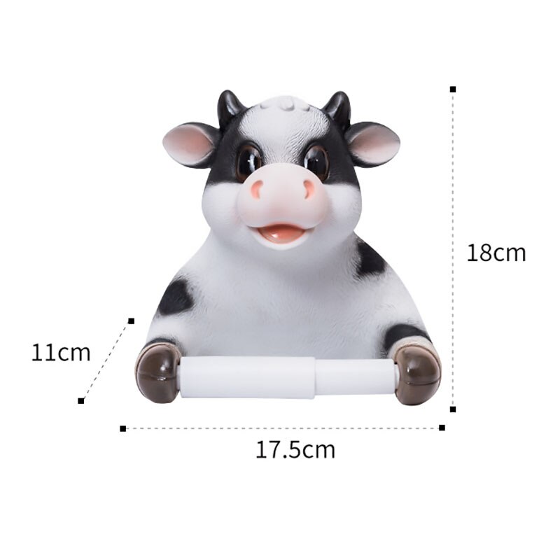 Leuke Vee Tissue Houder Wc Wall-Mounted Papierrolhouder Koeien Decoratieve Papieren Handdoek Houder Punch-Gratis Badkamer accessoire