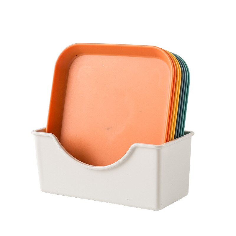 Spit Bone Dish Household Food Grade 6 Inch Plastic Spit Bone Dish Round Square Set Dining Table Garbage Plate