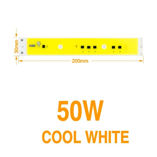 5 stk / lot ledet lysperle 80w 50w 30w ac220v vokser lys kold varm farve til spotlight projektør phyto lampe plantning belysning diy: 50w kold hvid
