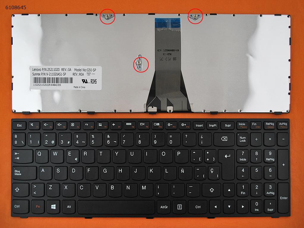 SP Spanish Layout Replacement Keyboard for Lenovo G51-35 G70-35 G70-70 G70-80 Z50-70 Z50-75 Z51-70 Z70-80 Laptop Backlit: Black NO Backlit