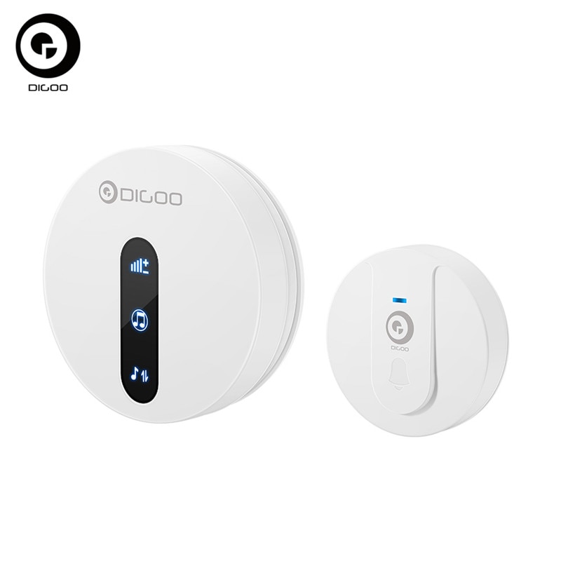DIGOO DG-SD10 SD10 Transmitter Self-powered Waterproof Doorbell EU Plug Unique Sliding Button 58 Melodies DoorBell