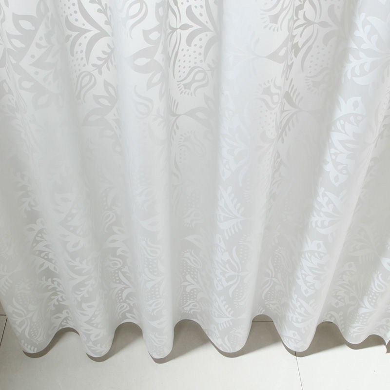 Rideau de douche blanc imprimé Floral, 200cm, pour salle de bain, tissu Pvea, luxe, Style romantique, imperméable, pour salle de bain
