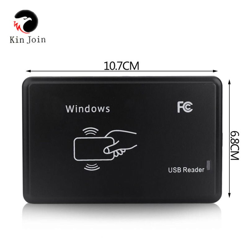 KINJOIN USB RFID Reader ID Contactless Proximity Smart Card Reader EM4001 EM4100 Windows