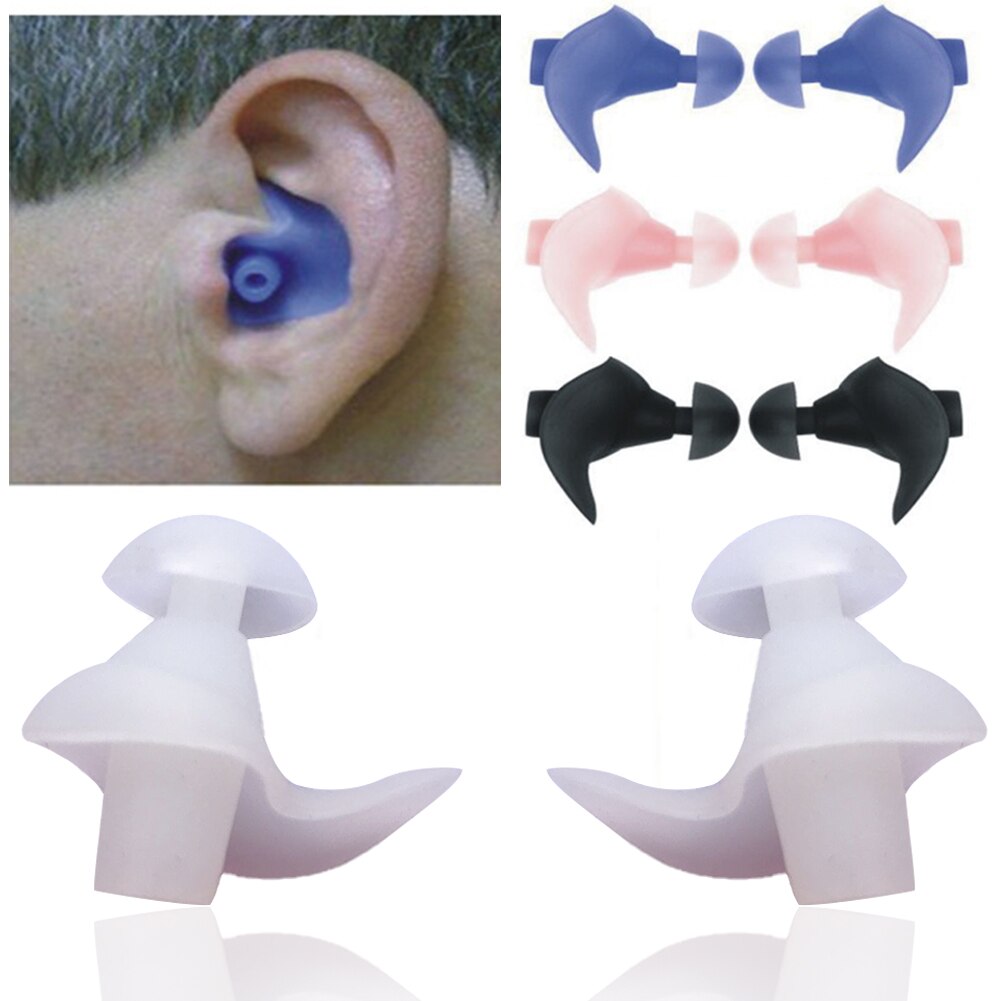 Waterproof Swimming Earplugs Silicone Swim Earplugs Adult Swimmers Children Diving Soft Anti-Noise Ear Plug