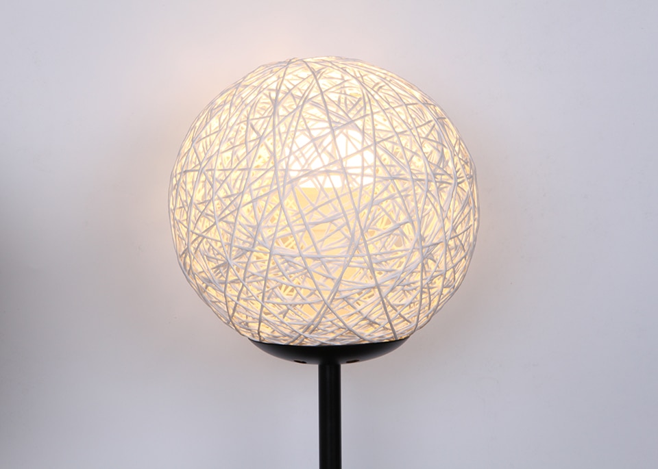 LED Bedside Bureaulamp Twine Rotan Bal Tafellamp Creatieve Hand-Gebreide Linnen Maan Lamp Thuis Slaapkamer Decoratie Bureau verlichting