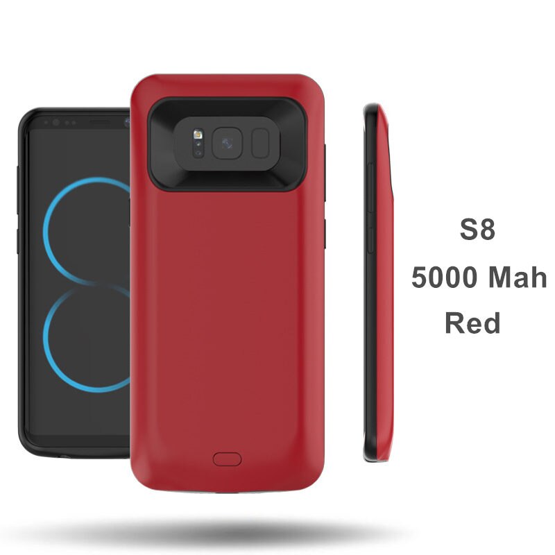 Etui do ładowania baterii do Samsung S8 Plus S8 Plus uwaga 8 uwaga 9 opakowanie zapasowe etui na Bank mocy do Galaxy S9 S9 Plus uwaga 9: S8 Red