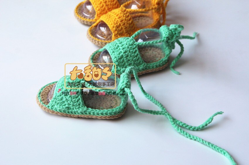 Qyflyxuesimple Baby Zachte Bodem Kant, Peuter Schoenen, Sandalen, Dubbele Bodem, handgemaakte Wollen Geweven Schoenen.