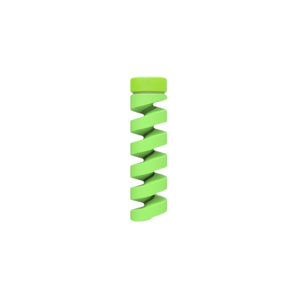 12 pièces spirale USB Charge câble protecteur données cordon économiseur de couverture pour iPhone Android: green