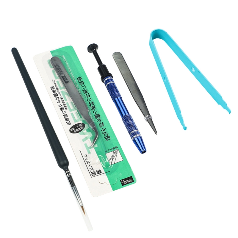 Juego de Herramientas de lubricación, pinzas para teclado mecánico, bolígrafo de lubricación, herramienta de 4 puntas, extractor de interruptores, juego de abrazaderas de interruptores, 5 uds.: 2
