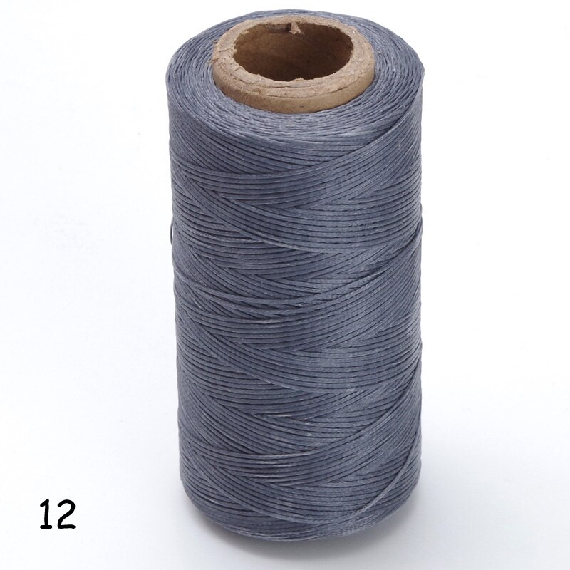 12 färger 260m 1mm platt vaxad vaxtråd 150d/16 sladdar sömnad hantverksverktyg handsömmar för diy-läder: 12